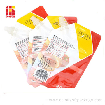 400g Stand Up Pouch With Nozzle For Tomato Sauce Packaging